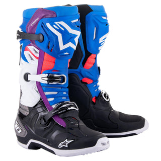 Alpinestars Tech 10 Supervented Boots - Black-Enamel Blue Purple White