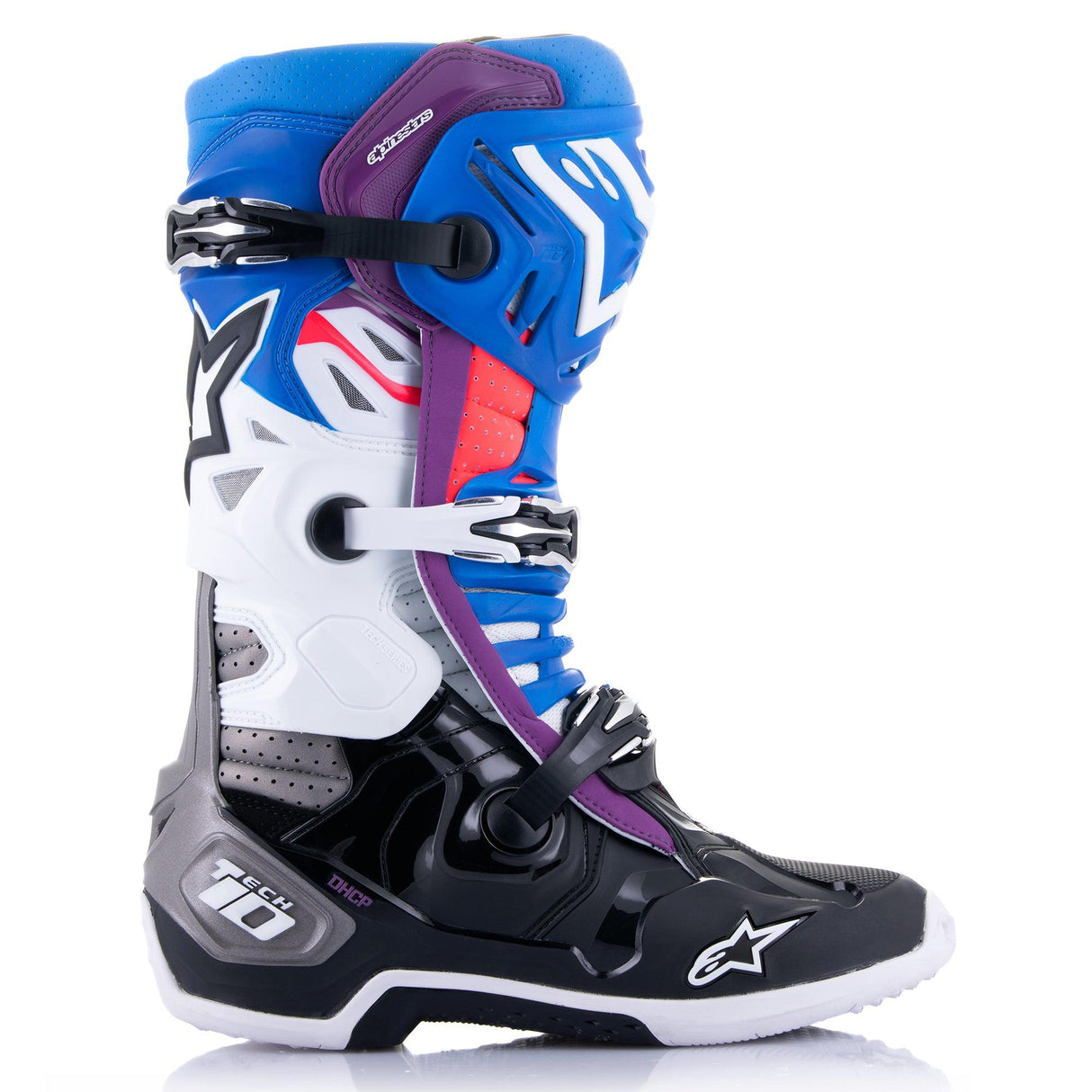 Alpinestars Tech 10 Supervented Boots - Black-Enamel Blue Purple White