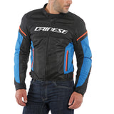 Dainese Air Frame D1 Textile Jacket - Black/Light Blue/Fluo-Red
