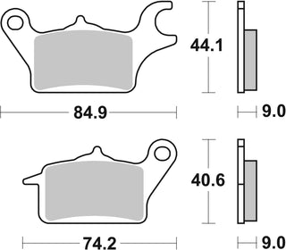 SBS Ceramic Scooter Pad FR-RR - 222HF-