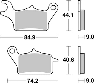 SBS Ceramic Scooter Pad FR-RR - 223HF-