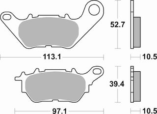 SBS FRICTION - Carbon Tech Rear Scooter Brake Pads - 230CT-