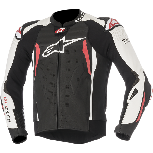 Alpinestars Gp Pro V2 Tech Air Leather Jacket - Black/White/Fluro