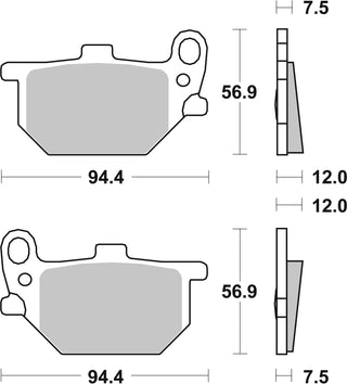 SBS FRICTION - Ceramic Front Brake Pads - 545HF-