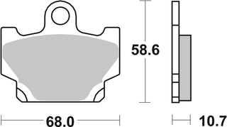 SBS FRICTION - Ceramic Front Brake Pads - 550HF-