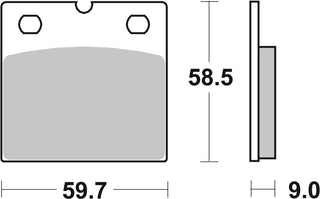 SBS Organic Brake Pads Front-Rear - 554HF-
