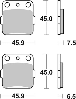 SBS FRICTION - Ceramic Rear Brake Pads - 562HF-