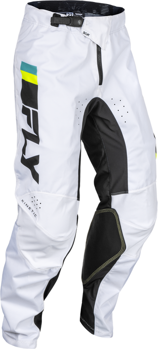 Fly Racing 2024 Kinetic Prix Pants - White Black Hi-Vis