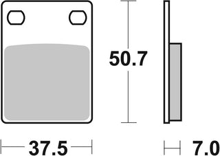 SBS Organic Brake Pads Front-Rear - 606HF-