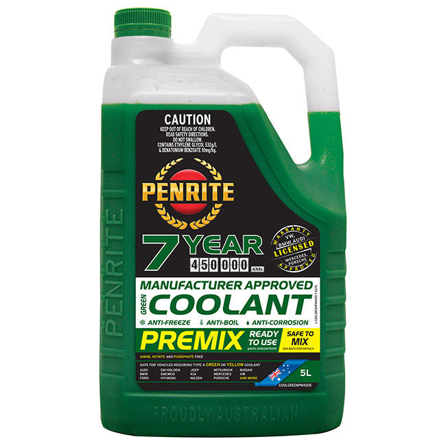 Penrite Green Oem Coolant Premix Coolant 5 Litre