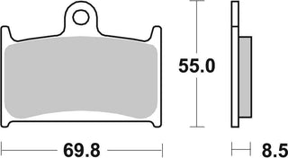 SBS Dual Carbon Racing Brake Front - 624DC-
