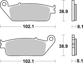 SBS FRICTION - Sinter Front Brake Pads - 627HS-