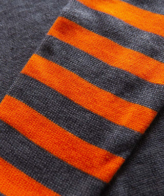 Saint Retro Knit Crew Charcoal Stripe