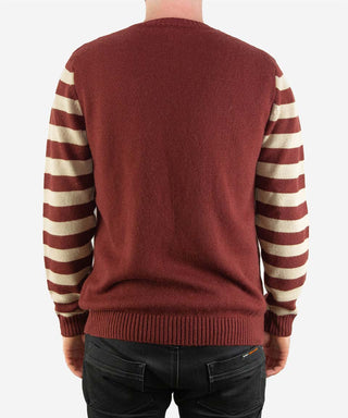 Saint Retro Knit Crew Umber Stripe
