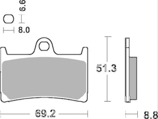SBS Dual Carbon Racing Brake Front - 634DC-