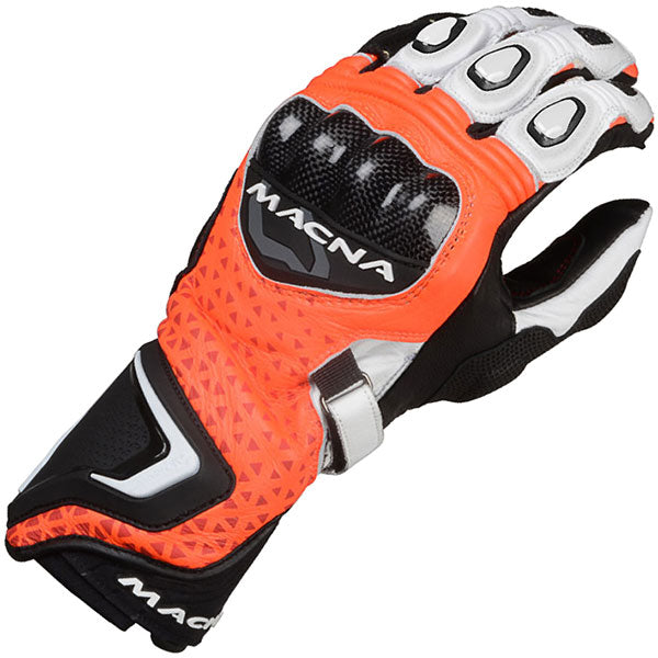 Macna Track R Motorcycle Gloves - Red/White/Black