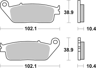 SBS Organic Brake Pads Front-Rear - 654HF-