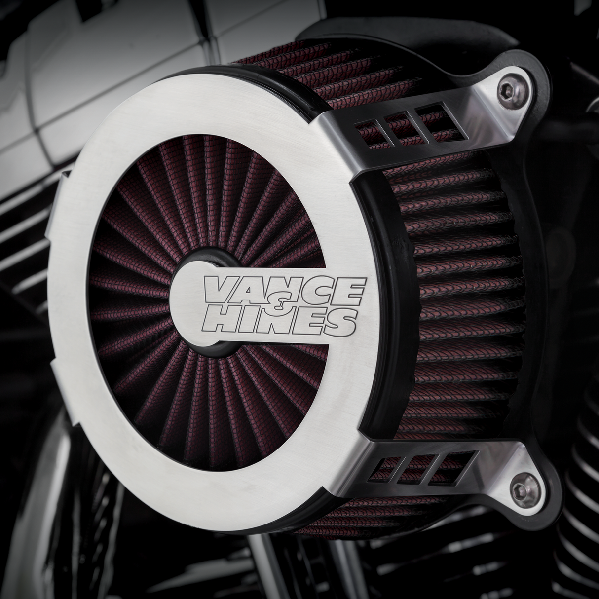 V&H Vo2 Cage Fighter Air Intake Brushed Softail 17-20