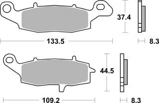 SBS Organic Brake Pads Front-Rear - 705HF-