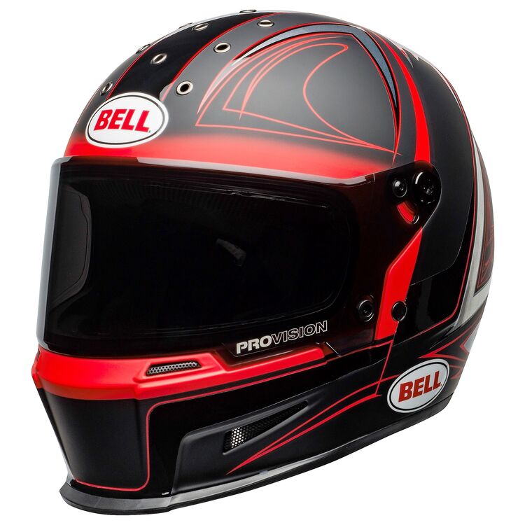 Bell Eliminator SE Hartluck Motorcycle Helmet - Matte/Gloss Black/Red/White