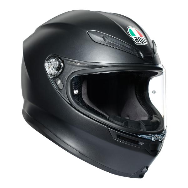 AGV K-6 Motorcycle Full Face Helmet - Matte Black