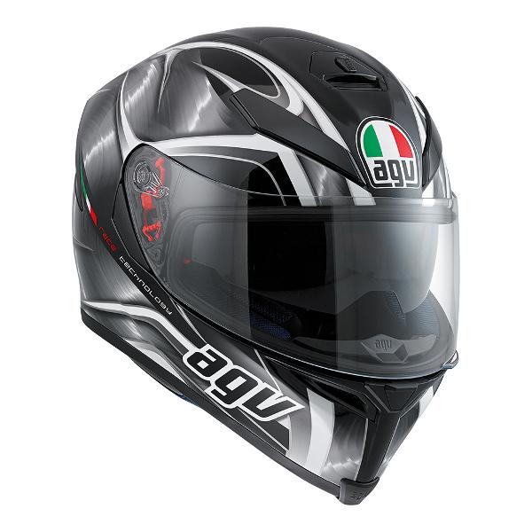 AGV K5 S Hurricane Motorcycle Helmet - Black/Gun/White