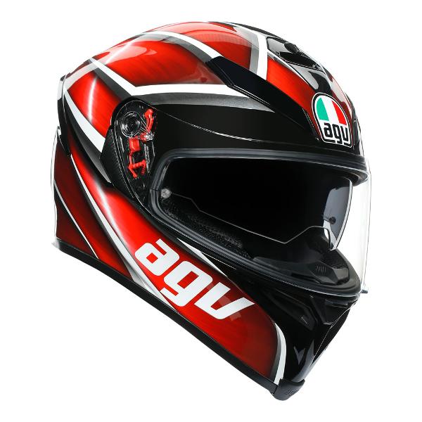 AGV K5 S Tempest Motorcycle Helmet - Black/Red