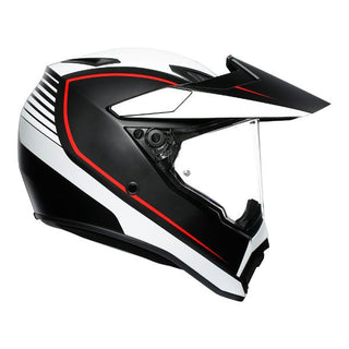 AGV AX9 Pacific Road Full Face Motorcycle Helmet - Matte Black/White/Red