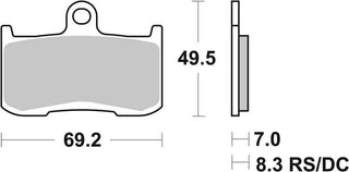 SBS Dual Carbon Racing Brake Front - 782DC-