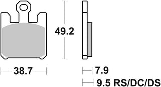 SBS FRICTION - Sinter Front Brake Pads - 788HS-
