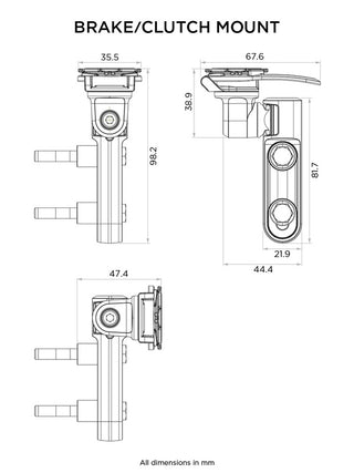 Quad Lock Mount Motorcycle Brake/Clutch Mount