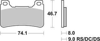 SBS FRICTION - Road Sport & Track Sinter Front Brake Pads - 809RST-