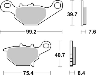 SBS Offroad Racing Brake Pads FR-RR - 820RSI-