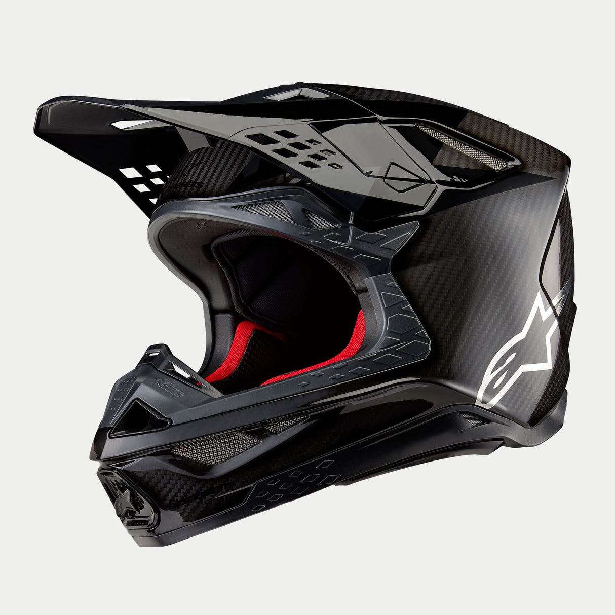 Alpinestars Supertech SM10 Fame Ece 22.06 Helmet - Black Carbon Matt And Gloss