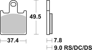 SBS Dual Carbon Racing Brake Front - 838DC-