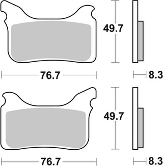 SBS FRICTION - Racing Sinter Off Road Front Brake Pads - 842RSI-