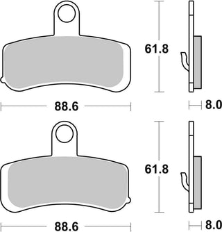 SBS FRICTION - Carbon Tech Front H-D Brake Pads - 853H.CT-
