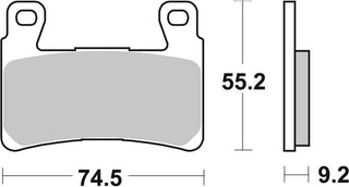 SBS Hd Sintered Brake Pads Front - 860H.CT-