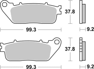 SBS FRICTION - Sinter Rear Brake Pads - 862LS-