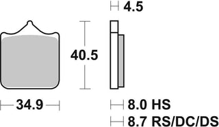 SBS FRICTION - Sinter Front Brake Pads - 870HS-
