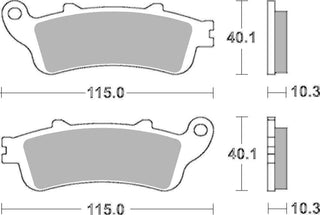 SBS FRICTION - Sinter Rear Brake Pads - 880LS-