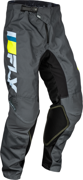 Fly Racing 2024 Kinetic Prix Pants - Ice Grey Charcoal Hi-Vis