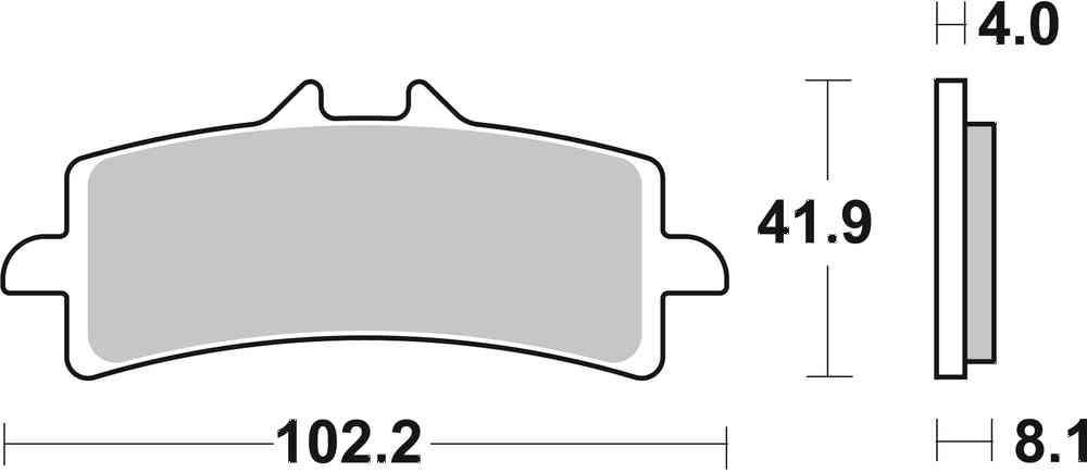 SBS Dual Carbon Racing Brake Front (4Mm Backing Plate) - 901DC-