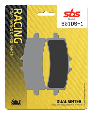 SBS Dual Sinter Racing Brake Pads Moto2, 3 & WSBK SPEC (4Mm Backing Plate) - 901DS-
