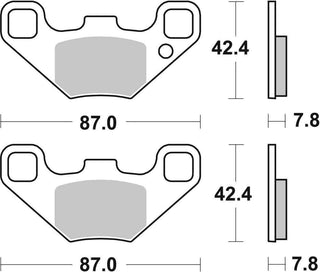 SBS Sintered Brake Pads Off Road FR-RR - 905SI-