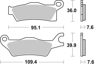 SBS Sintered Brake Pads Off Road FR-RR - 911SI-