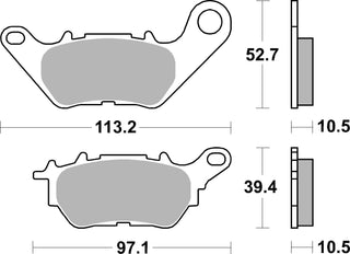 SBS FRICTION - Ceramic Rear Brake Pads - 932HF-