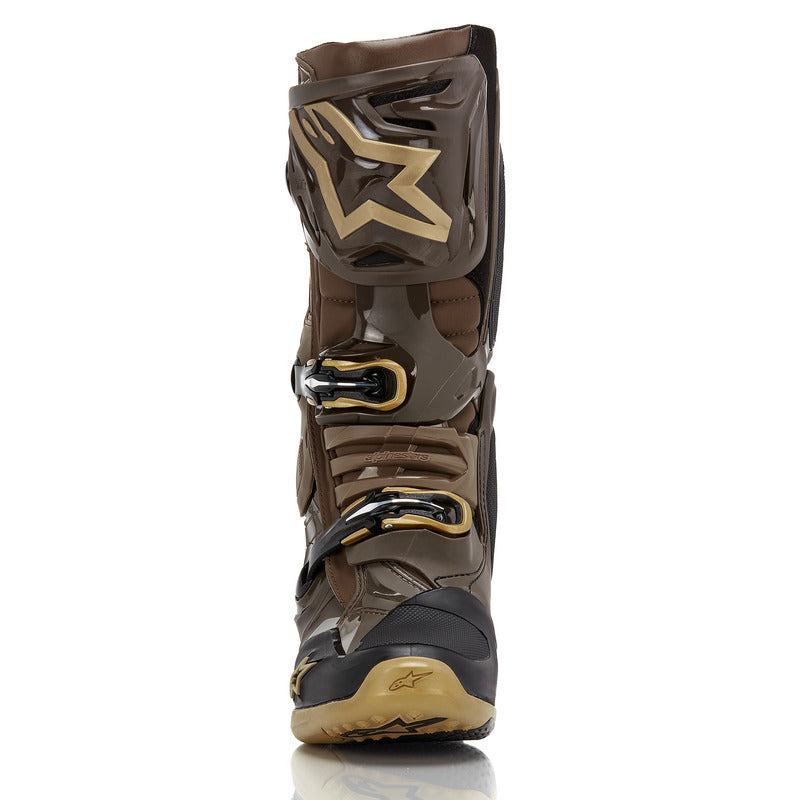 Alpinestars Tech 10 Boots - Dark Brown Kangaroo Gold