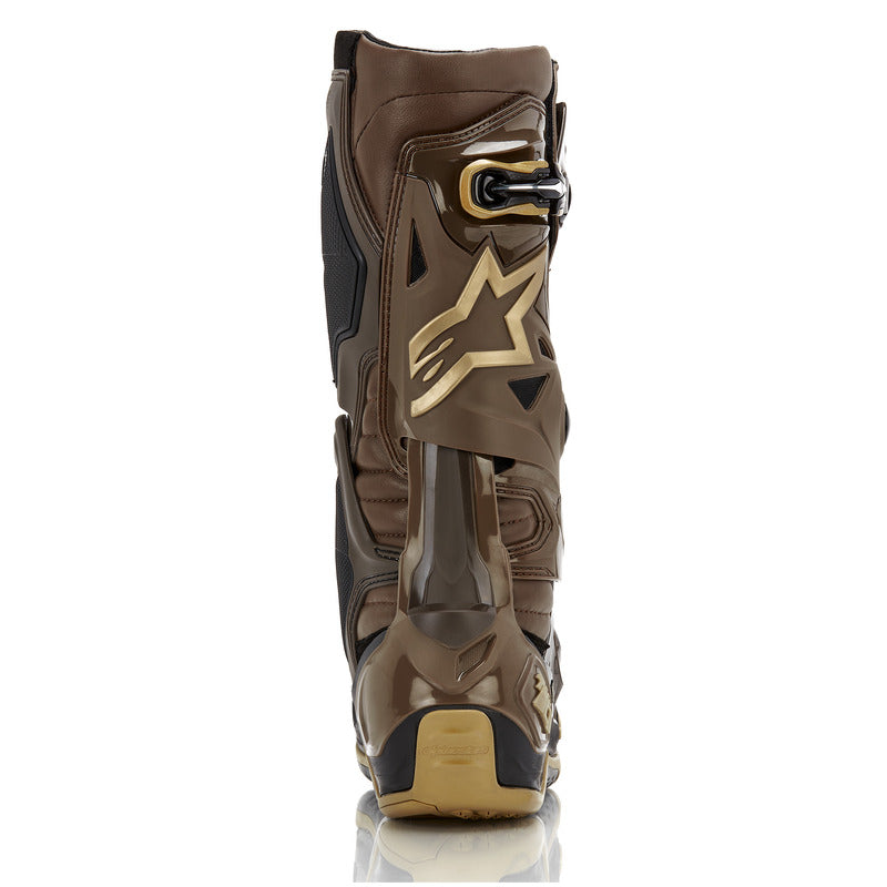 Alpinestars Tech 10 Boots - Dark Brown Kangaroo Gold