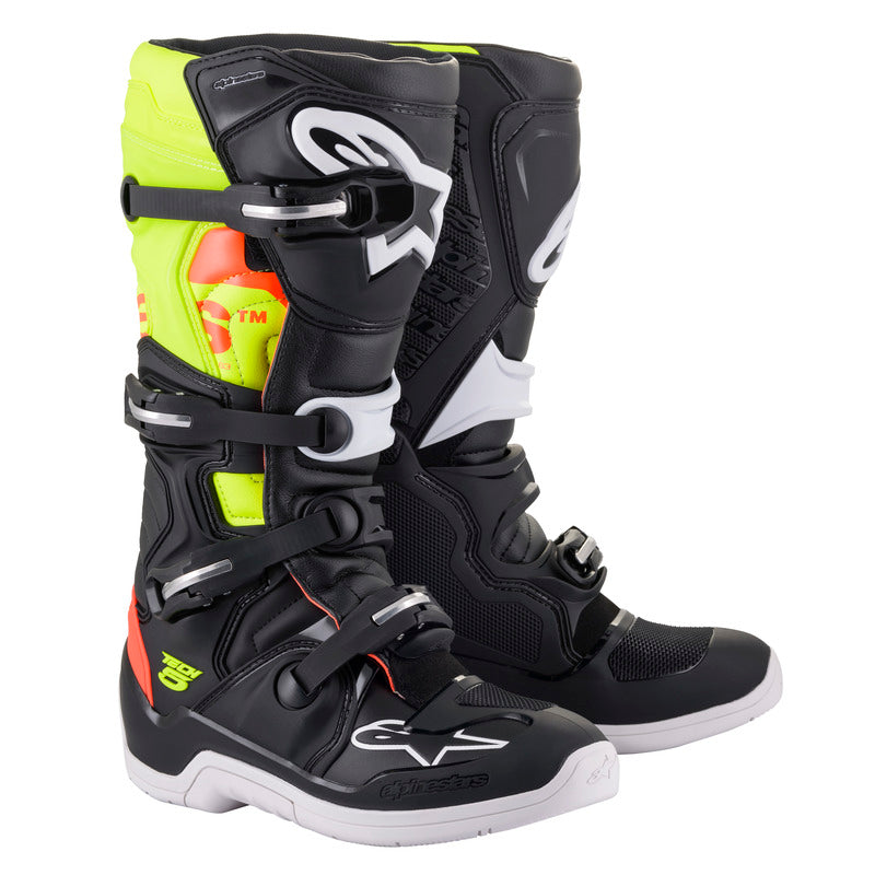 Alpinestars 2015 Tech 5 Boots - Black Fluo Red/ Fluro Yellow